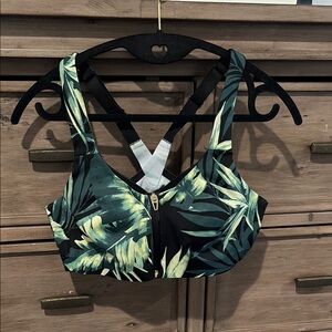 Tropical Print Sports Bra